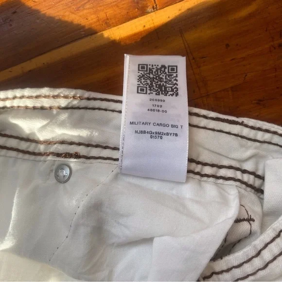 True Religion Cream Jeans military cargo big t - Picture 12 of 16